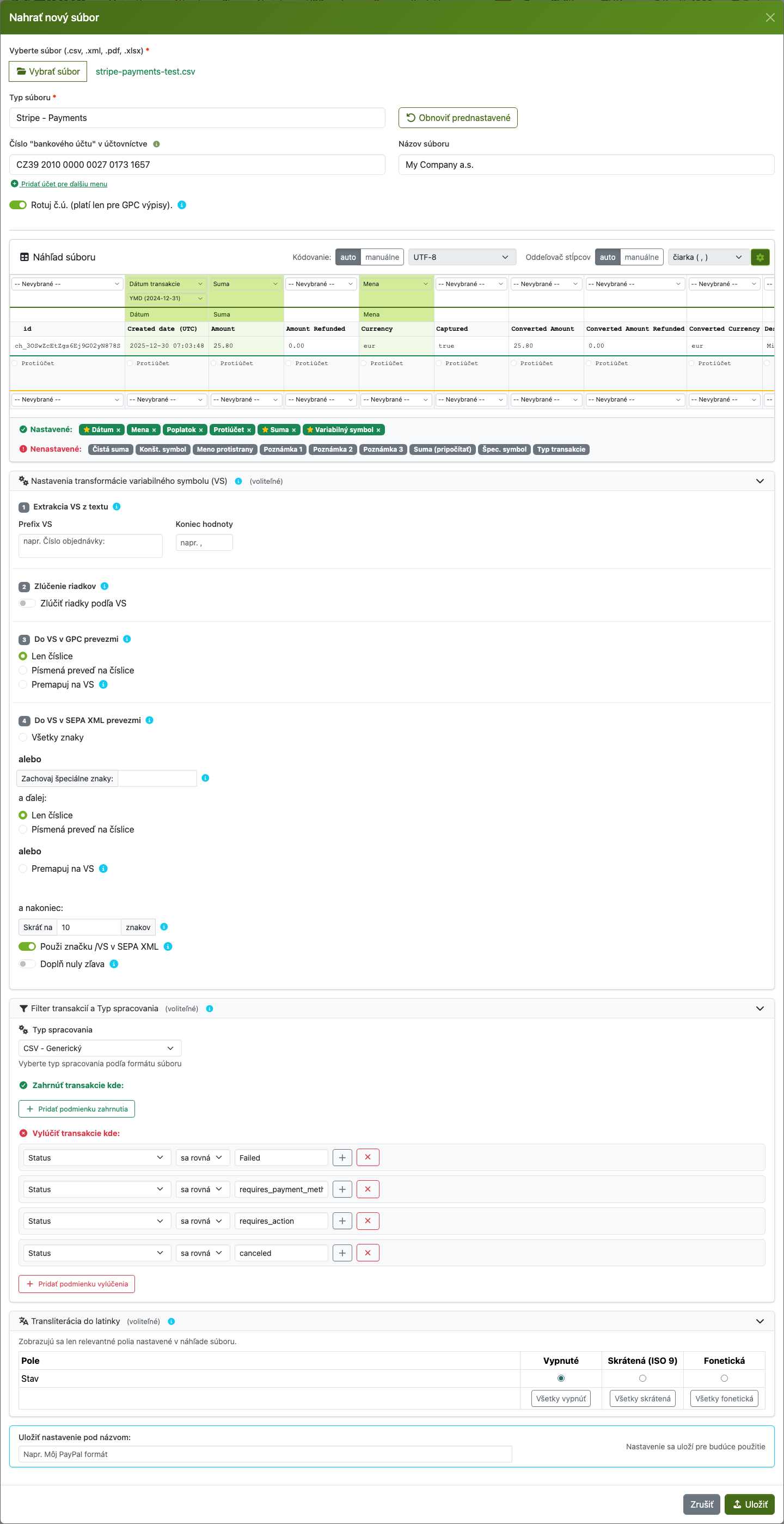 Upload modal s anotaciami
